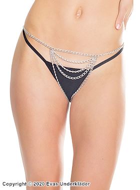 Aufreizender G-String, offener Schritt, Kette